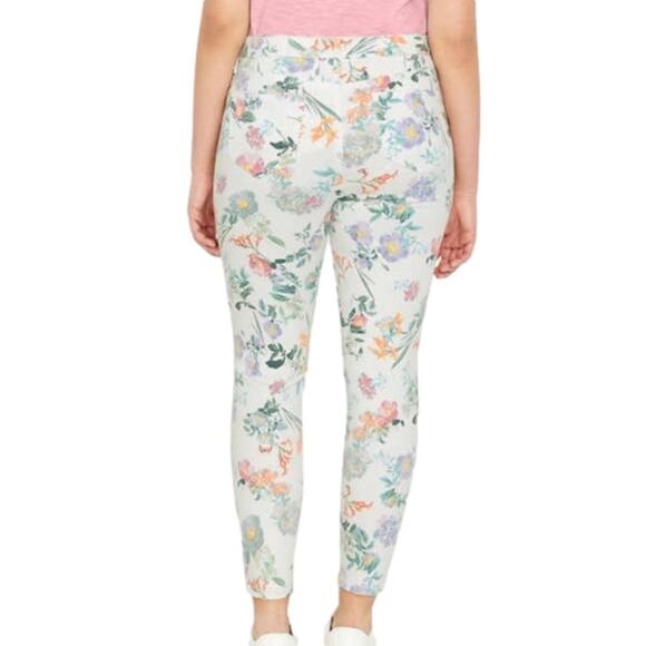 Buffalo David Britton Women's Floral Botanic White Ankle Pants Size 16 NWT - Picture 4 of 4